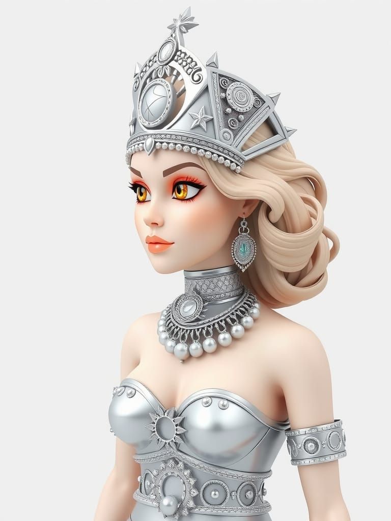 Minoan Queen in Steampunk Splendor, a Super Mario Inspired M...