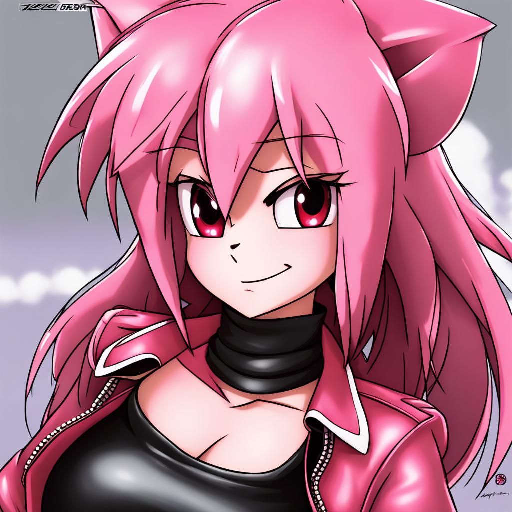 Amy Rose in Leather Skirt: Anime Key Visual