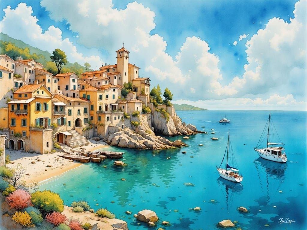 Cozy Maltese Village Beside Turquoise Sea