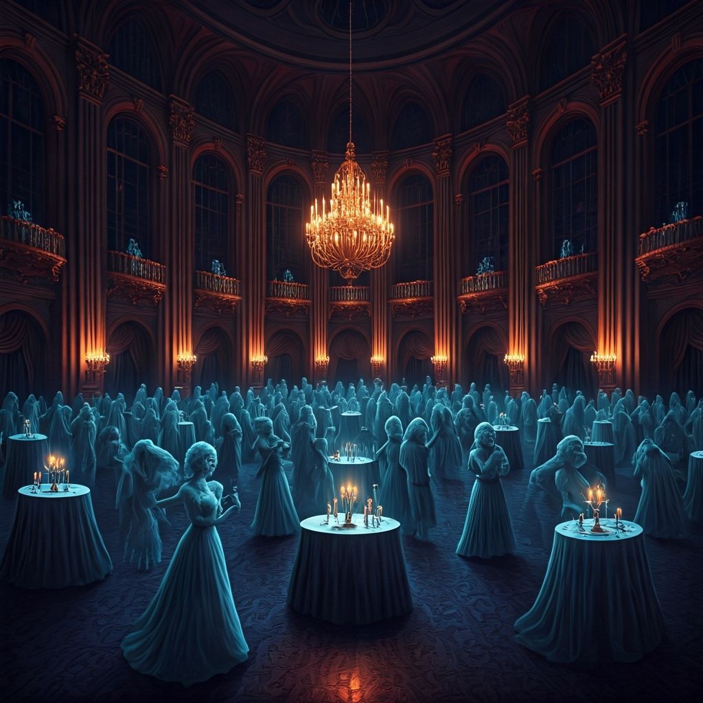 Ghosts Celebrate New Years Eve at Haunted Hotel Ball