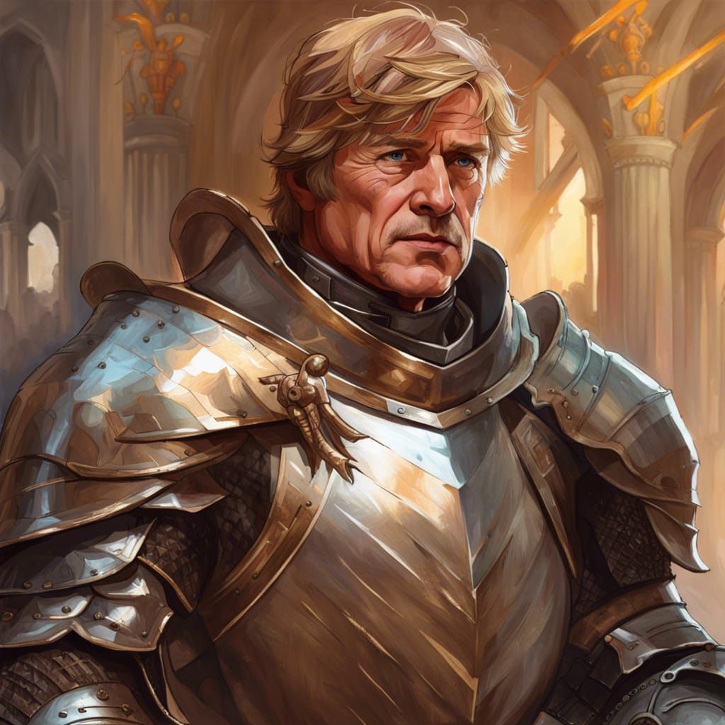 Knight in Shining Armor Concept Art Portrait