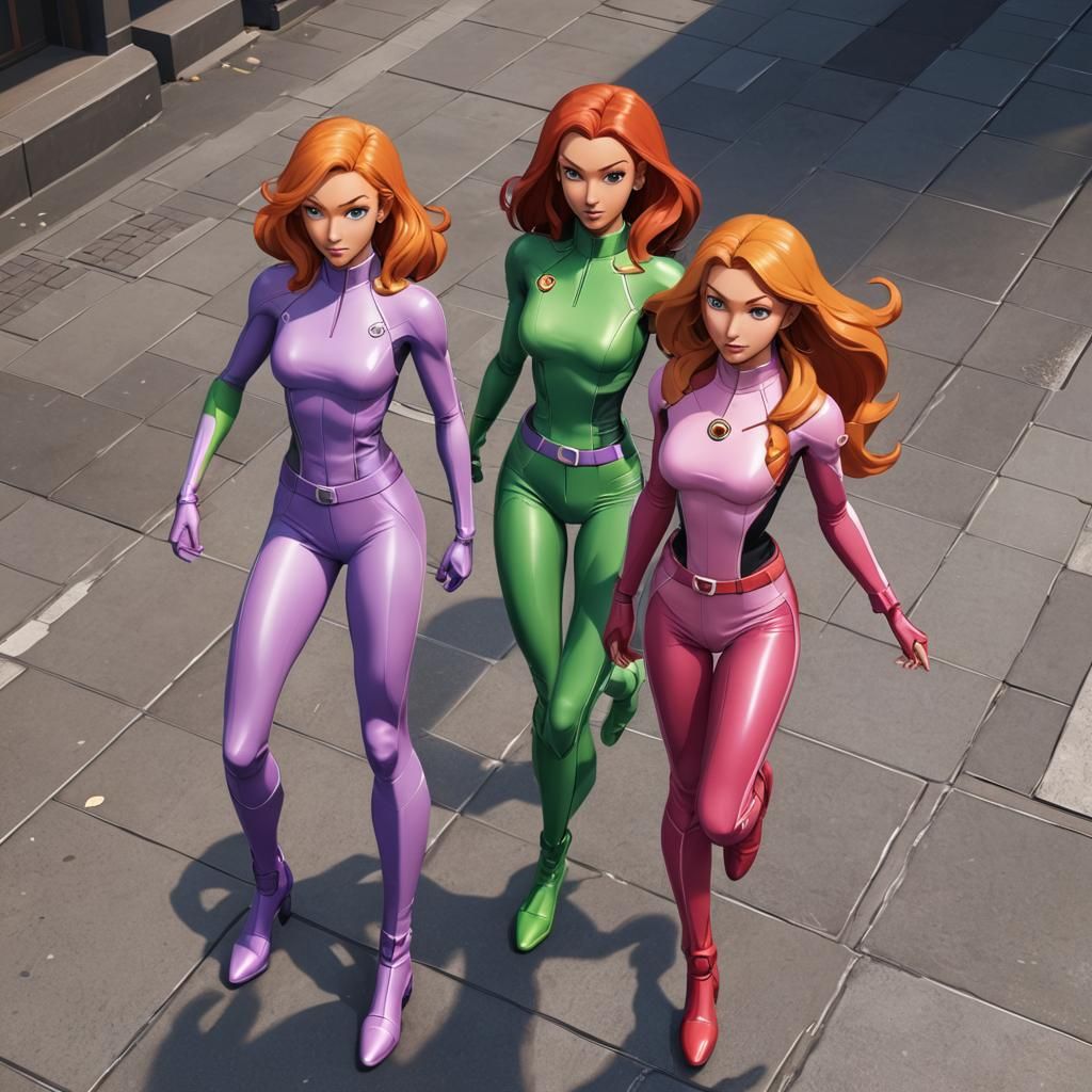 Totally Spies in Detailed 3D Anime Art