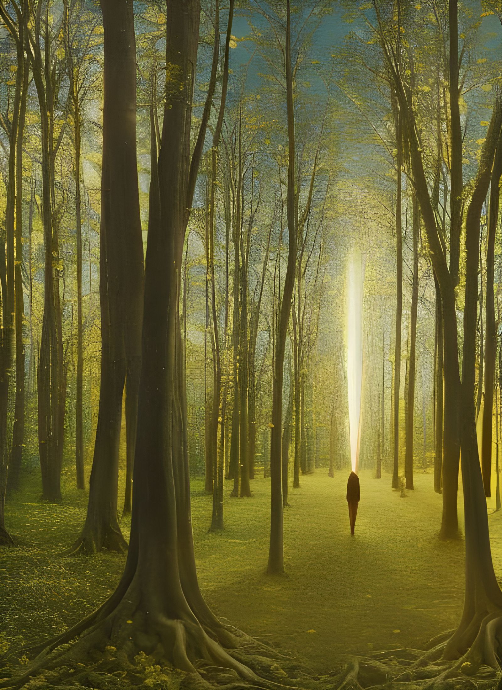 Biopunk Summer Pond with Erupting Light, 8K