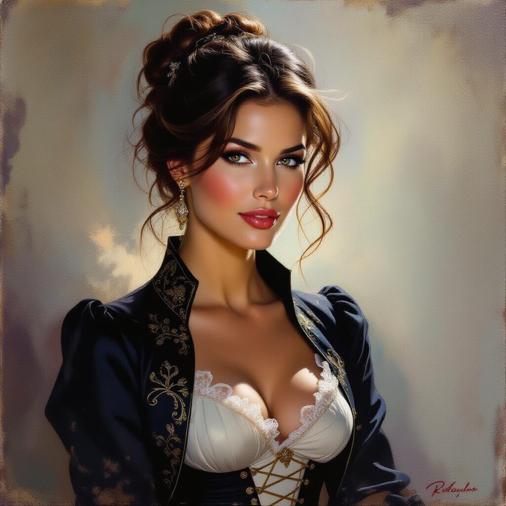 Romantic Impressionist Portrait of a Woman