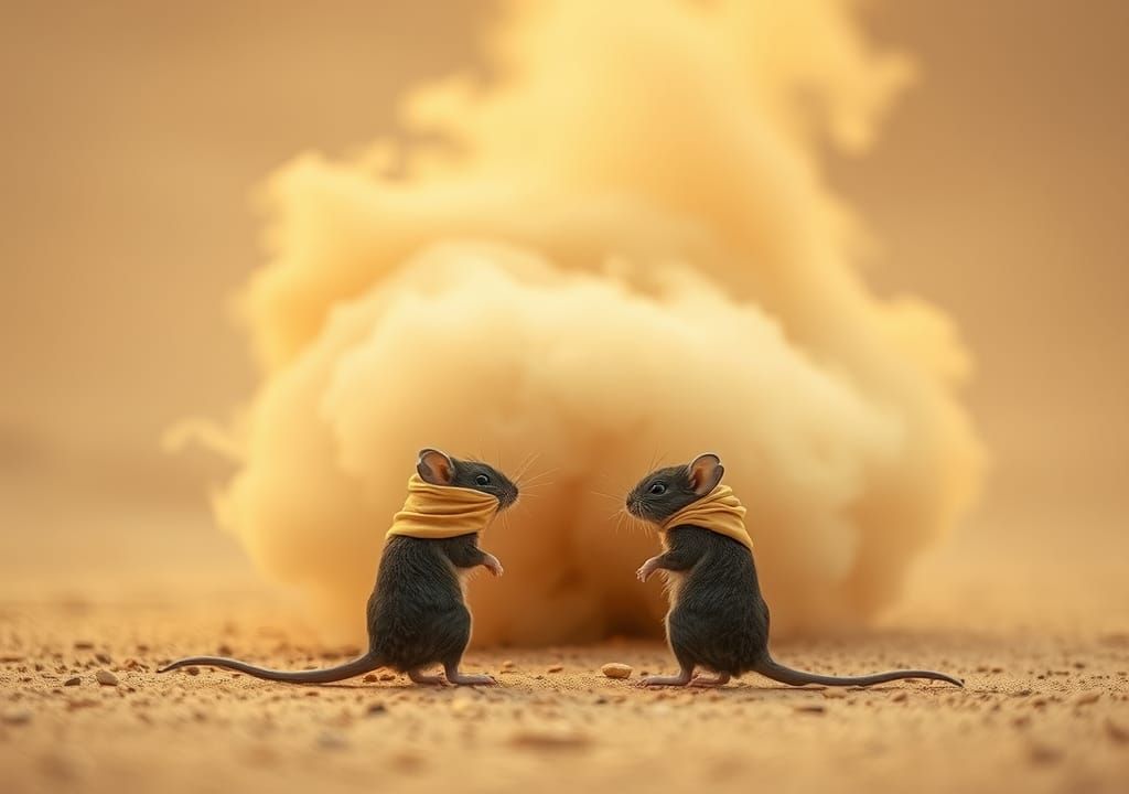 Epic Desert Mice Fart Showdown on Film