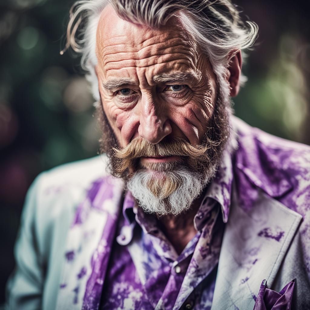 Portrait of Monty Woolley featuring his trademark stylized b...