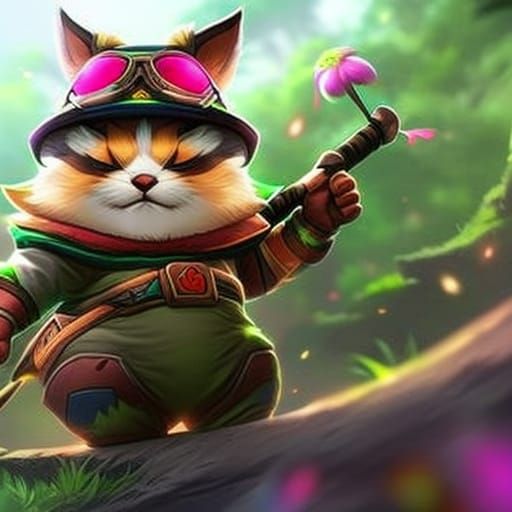 Hyperrealistic League of Legends Teemo Splash Art