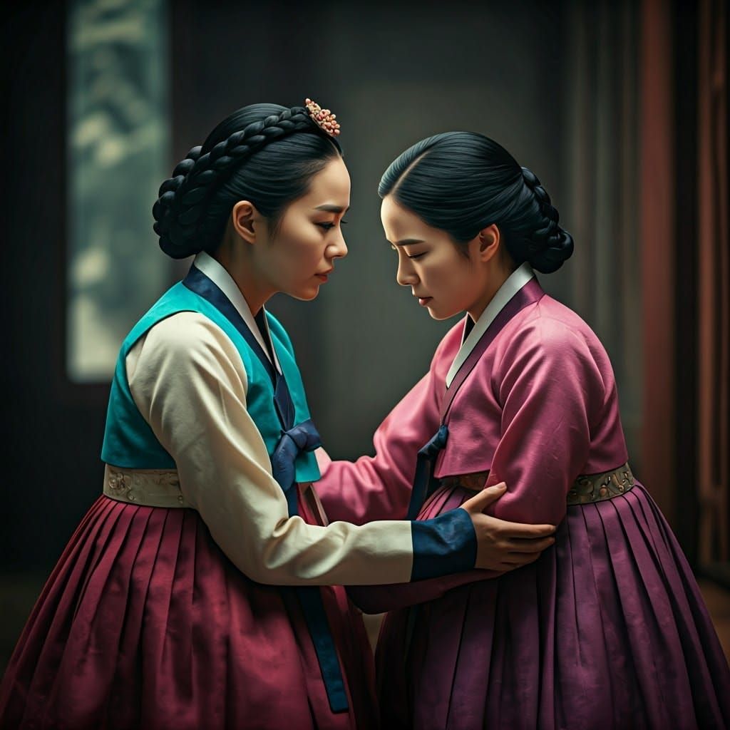 Korean Goddess of Birth and Fate in Joseon Era Hanbok