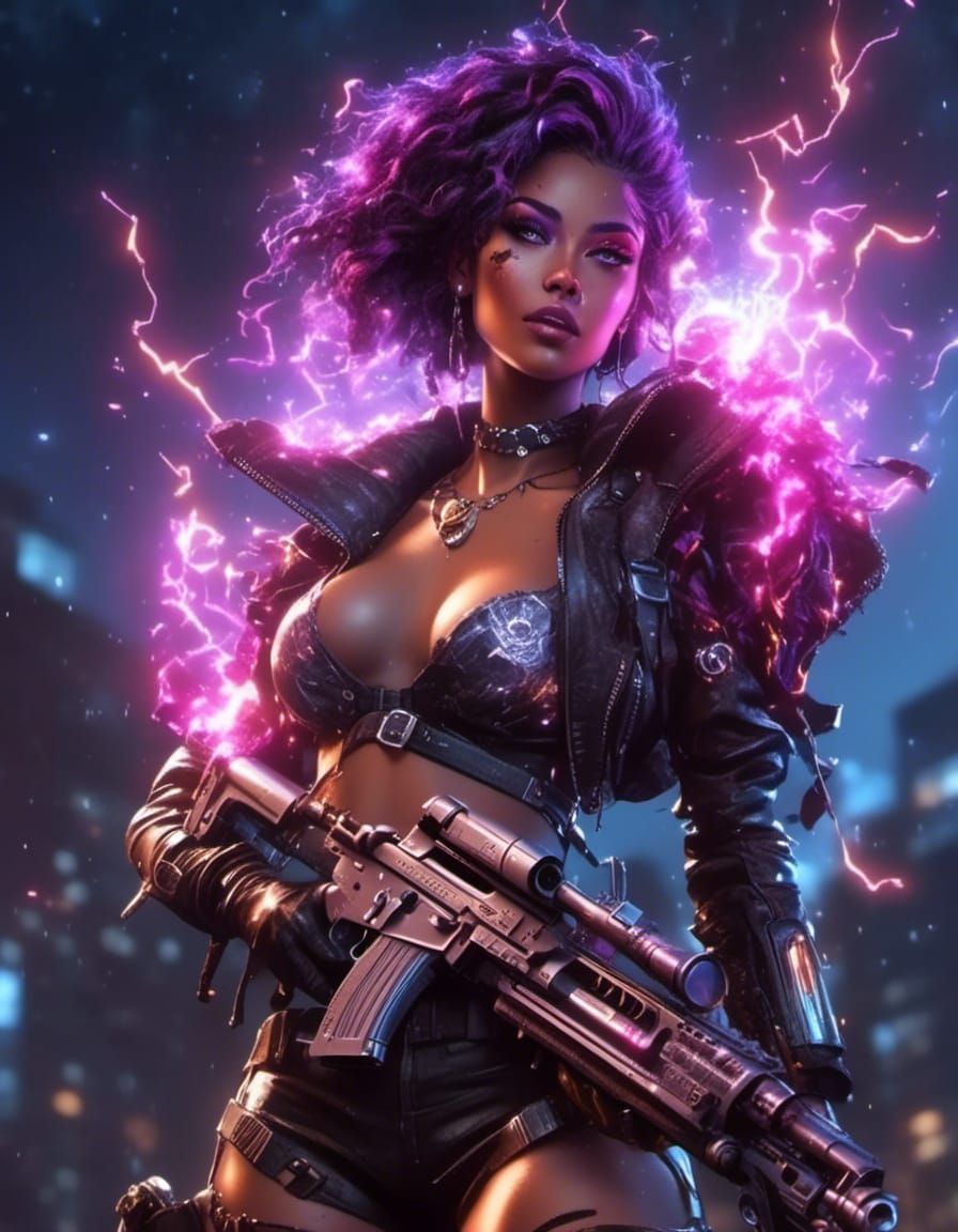 Magical Warlock Deity Fires Machine Gun in Dystopian Wastela...