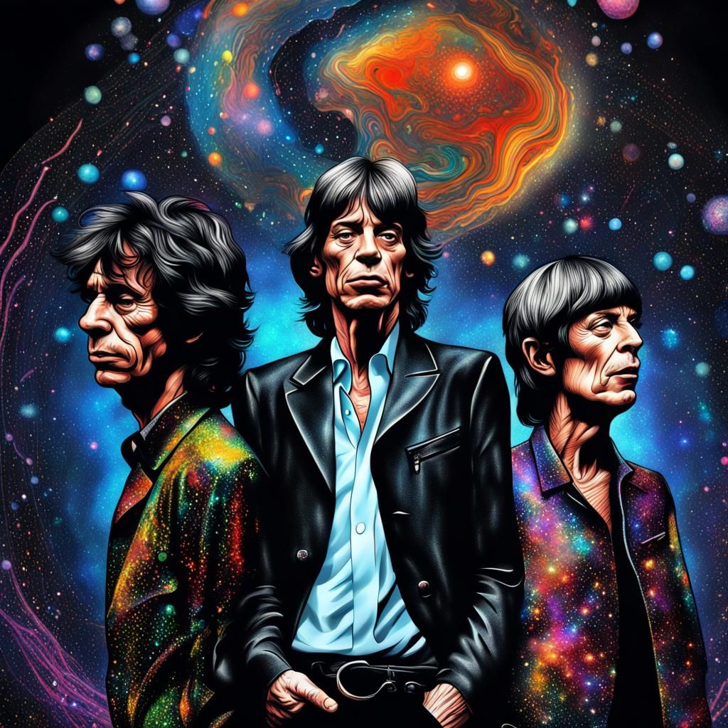 Astral Cosmic Illustration: The Rolling Stones
