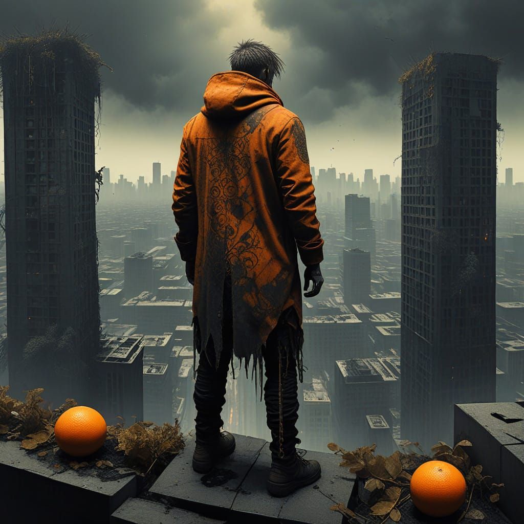 Postapocalyptic Druid in a Beksiński-Inspired World of Ruin ...