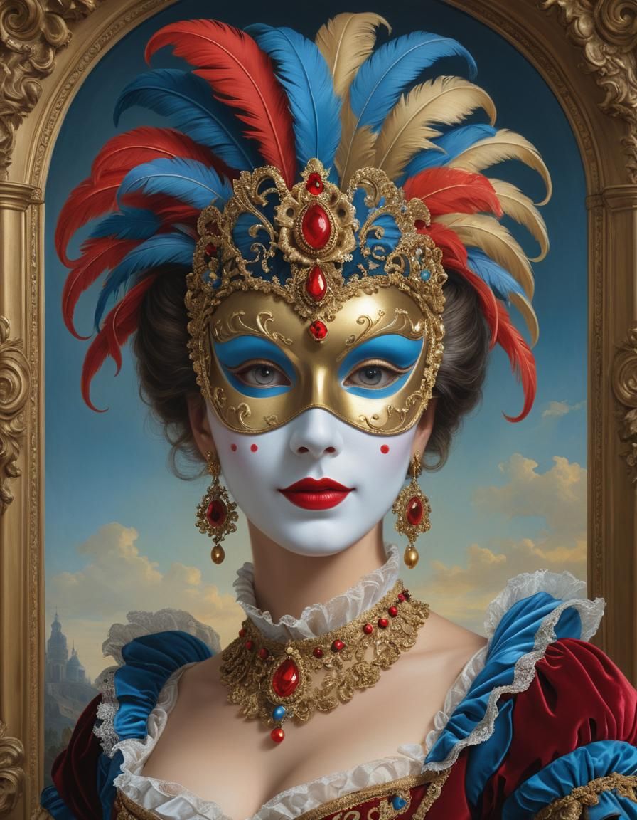 Colombina Jester Mask