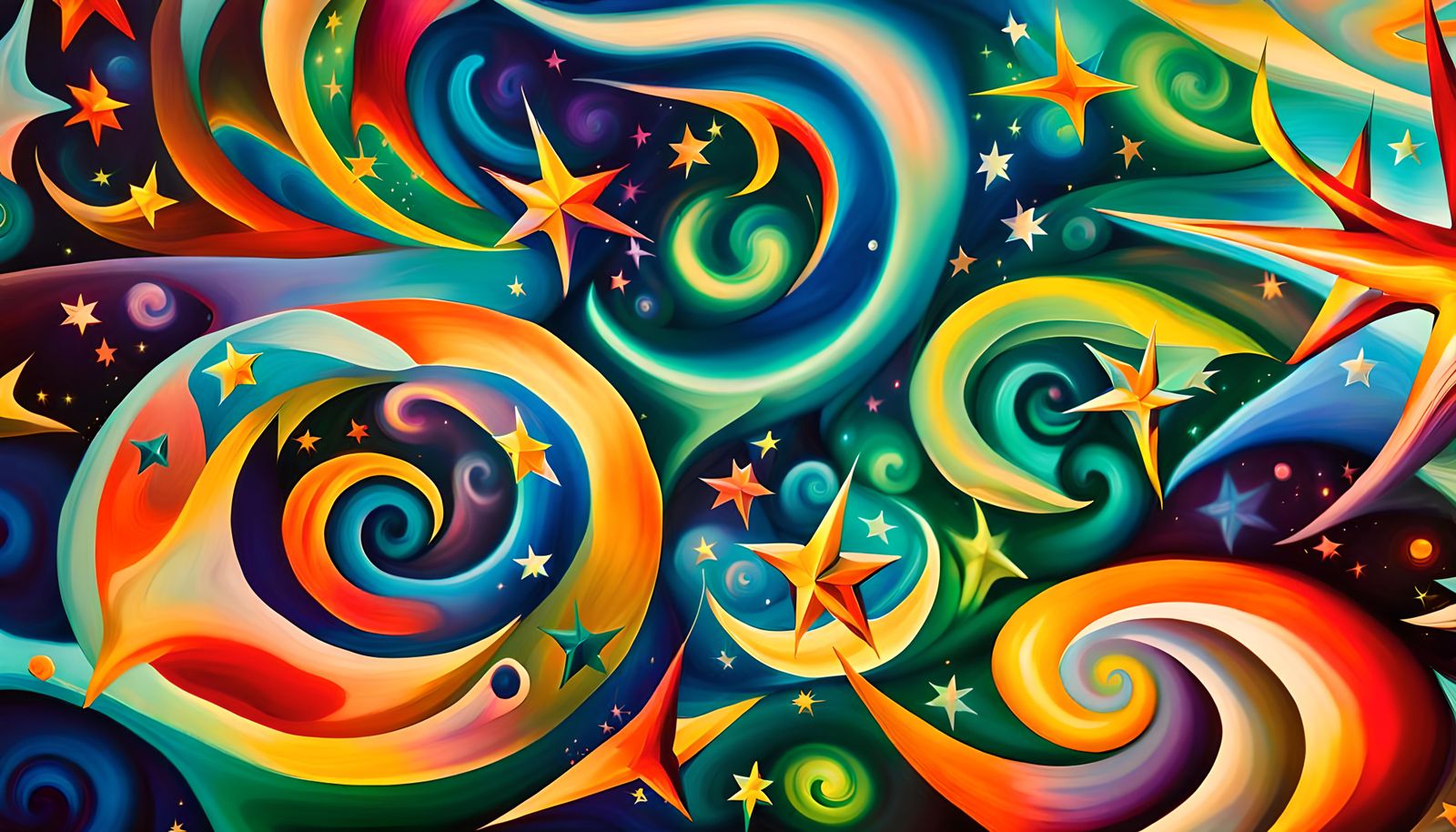 Iridescent Stars in Electro Magnetic Plasma Maelstrom