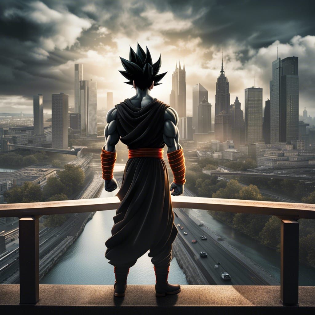 Superhero in Warsaw: Dragon Ball Z Inspired Art