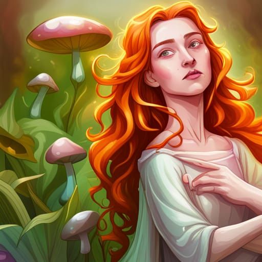 Enchanted Fairy Princess in Flower Meadow