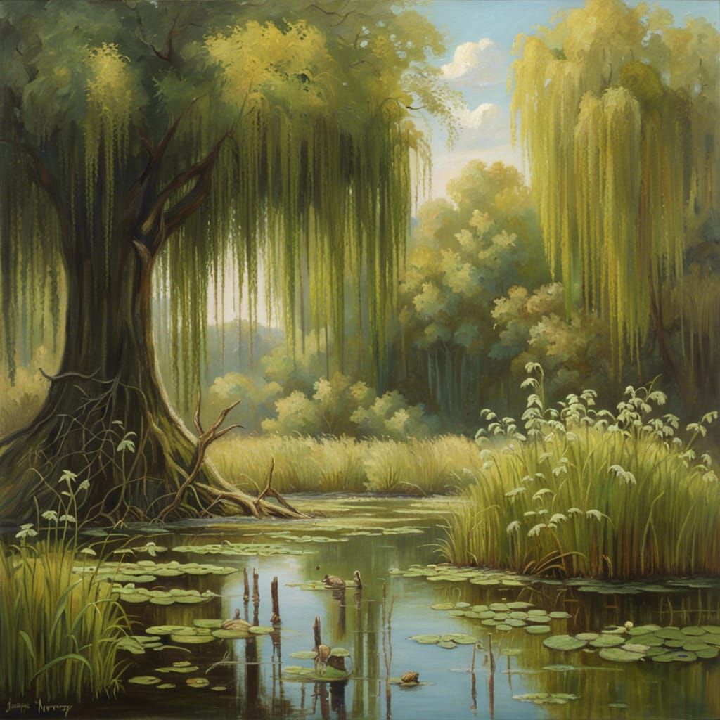 Lush Fairycore Wetland in Cottagecore Style