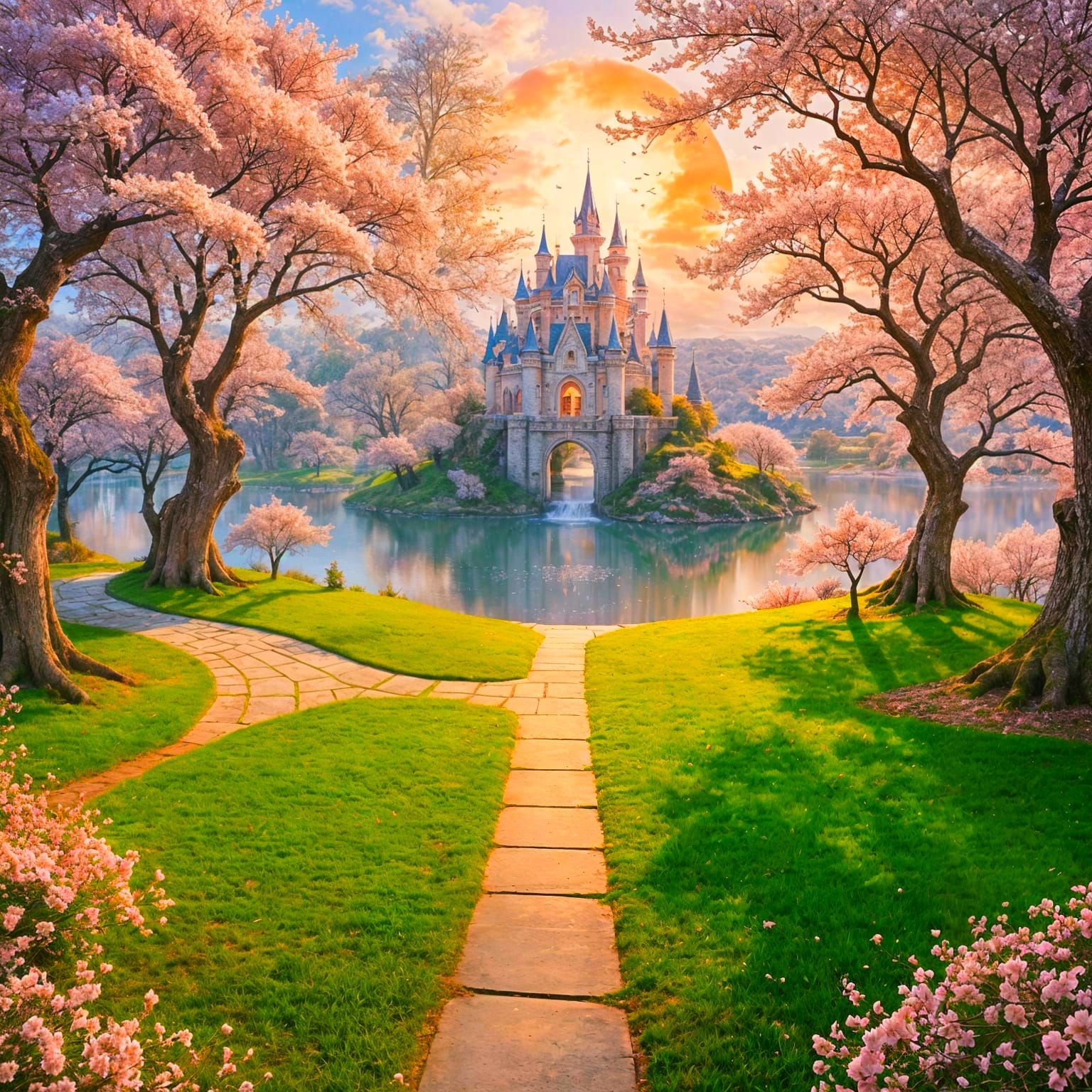 Whimsical Fairy Castle in Watercolor Portal