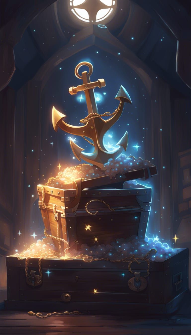 Anthropomorphic Anchor in Fantasy Dungeon, Detailed Art