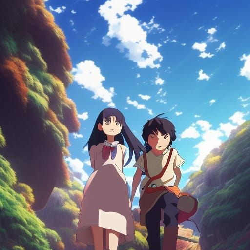 Isekai Cityscape Inspired by Studio Ghibli