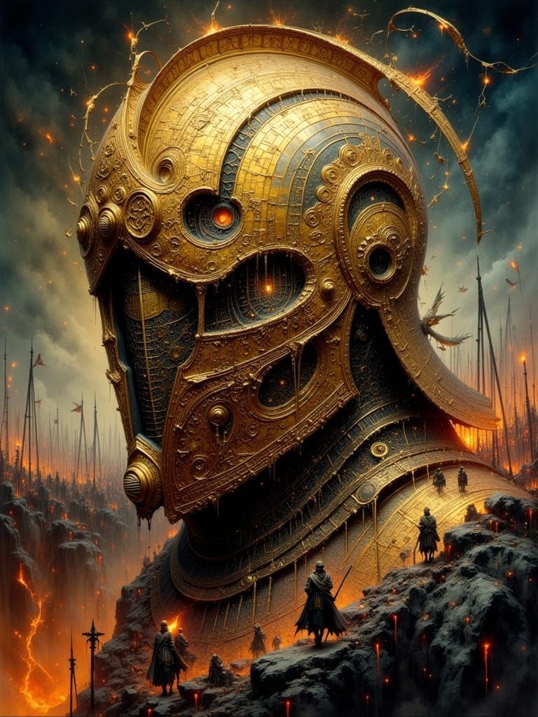 Ancient Helmet Reveals Miniature Battlefield Scene