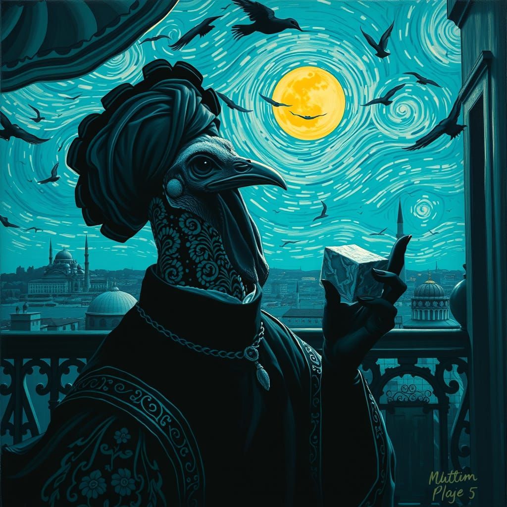 Turkish Delight: A Van Gogh-Inspired Surreal Painting