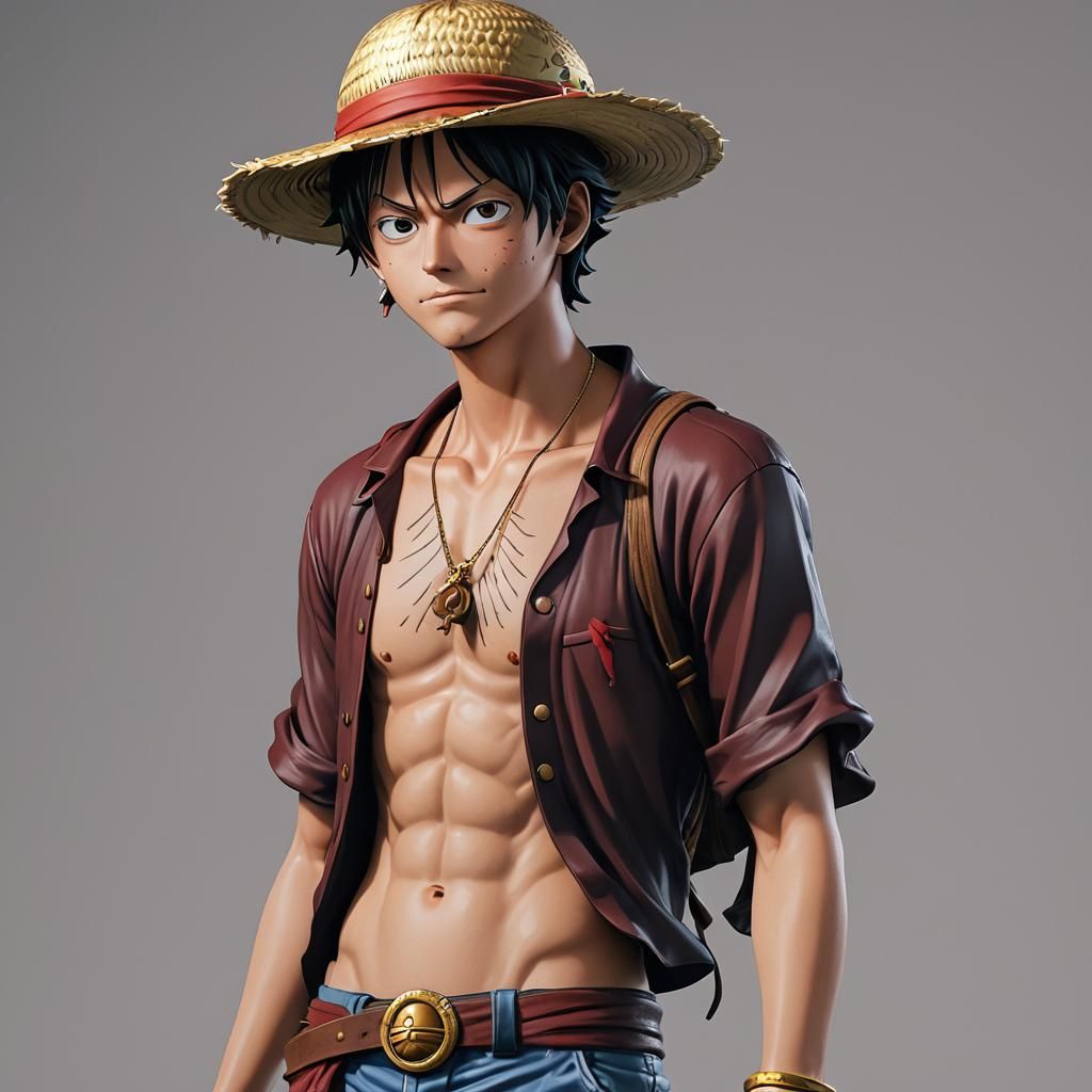 Luffy One Piece in 3D Anime Art