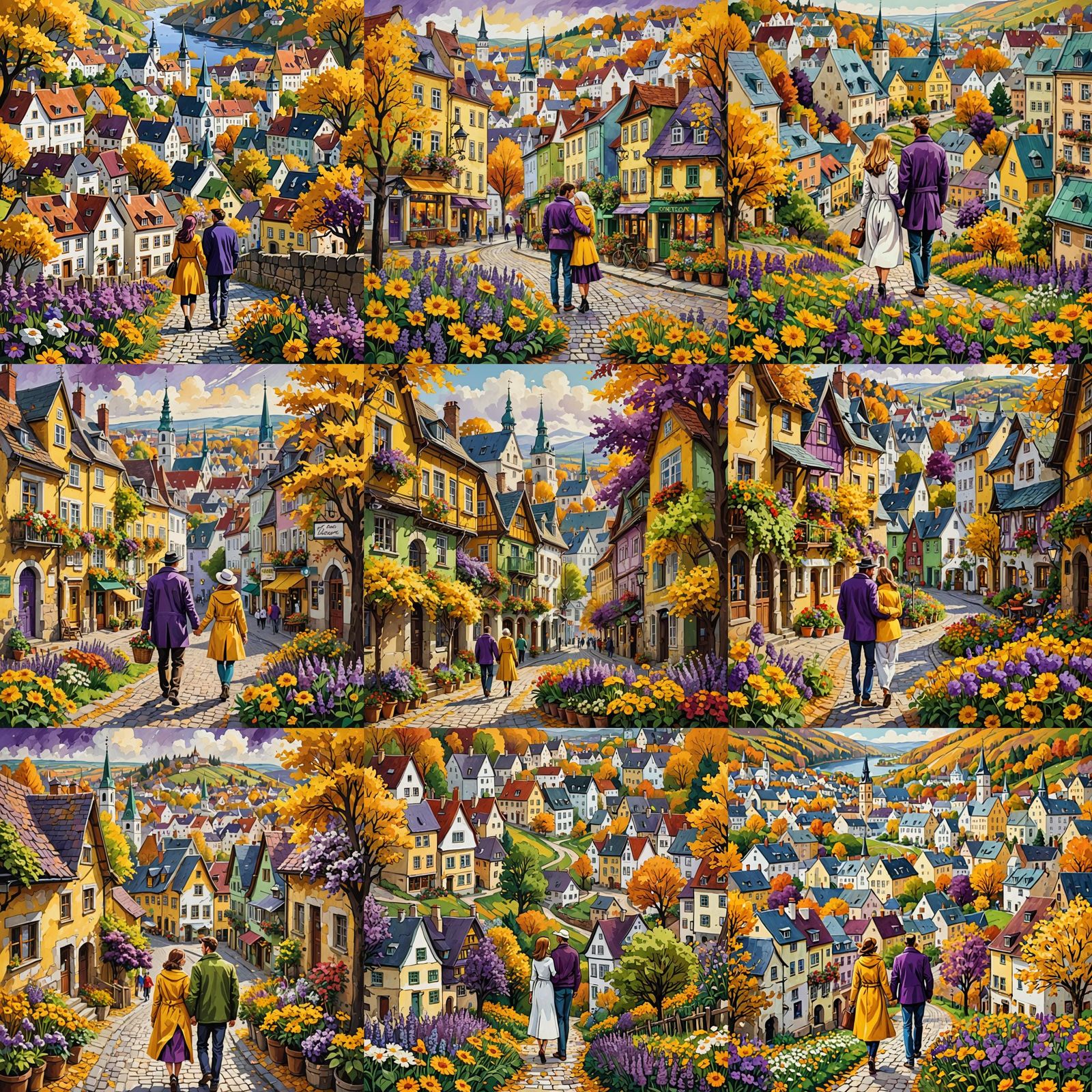 Interstellar Love in Autumnal Townscape