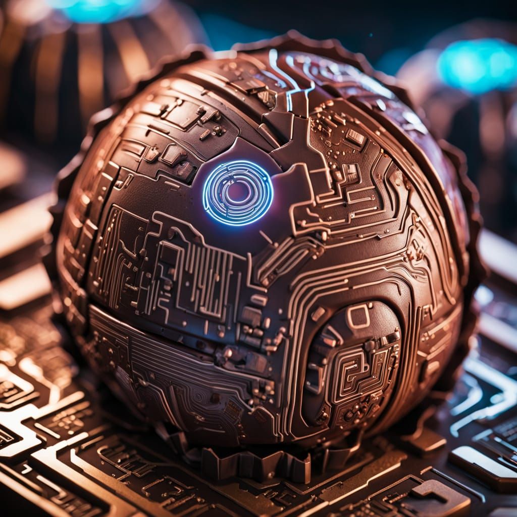 Cyberpunk Chocolate Truffle: A Decadent Artifact