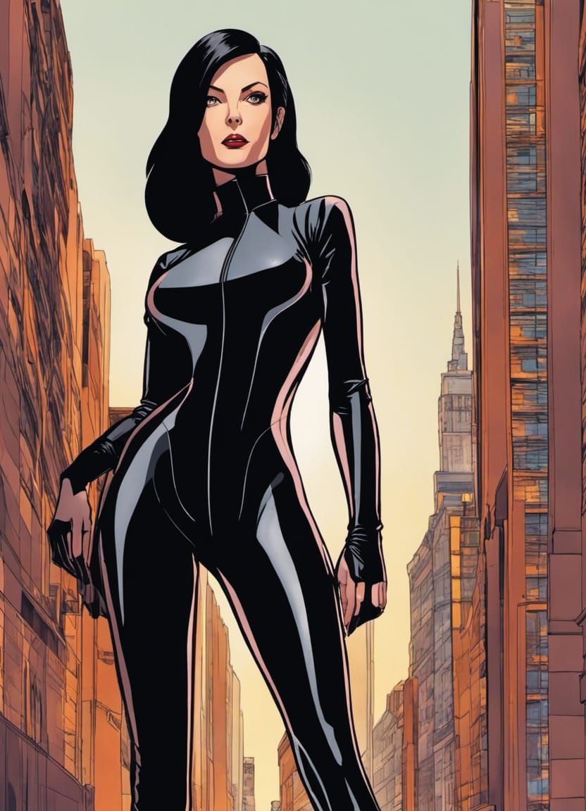 Femme Fatale in Neon City: Aeon Flux Style