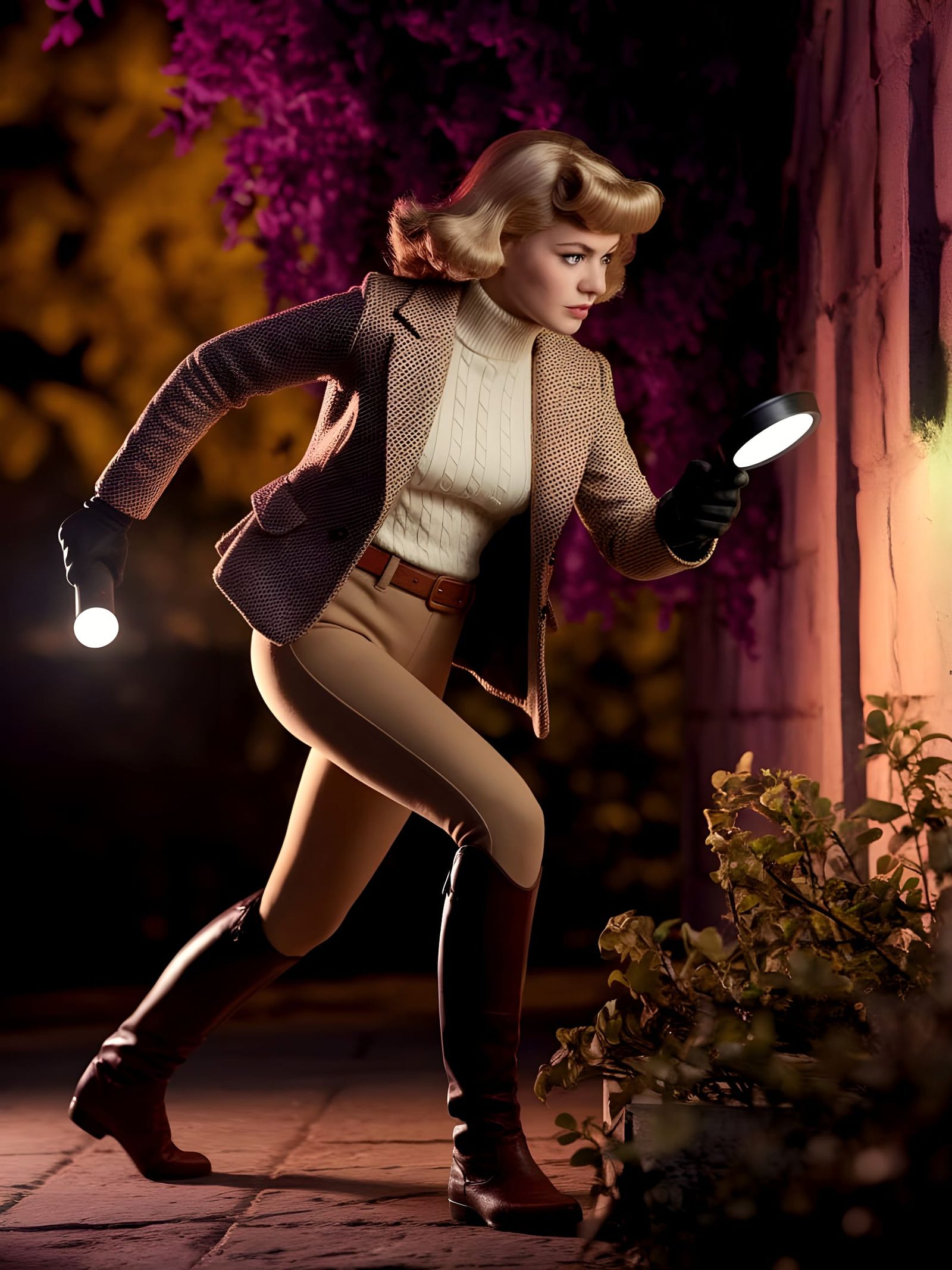 Nancy Drew in a Dark Fantasy Scene