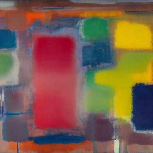 Abstract Color Fields Evoke Emotion in Rothko Style