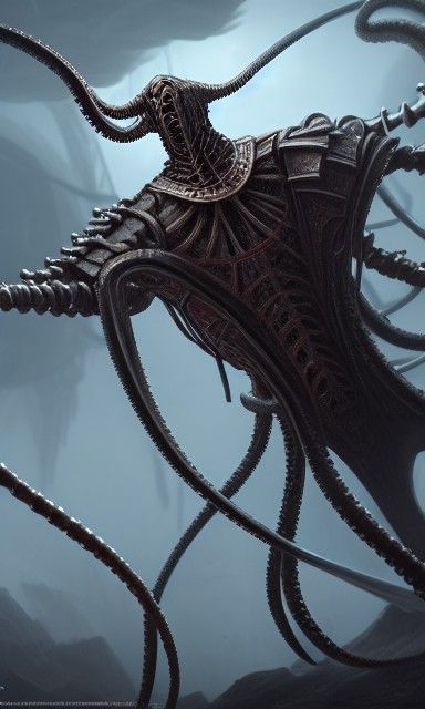 a medieval knight slowly transforming into a tentacled eldeitch monster, digital matte painting, concept art, dnd, clear...