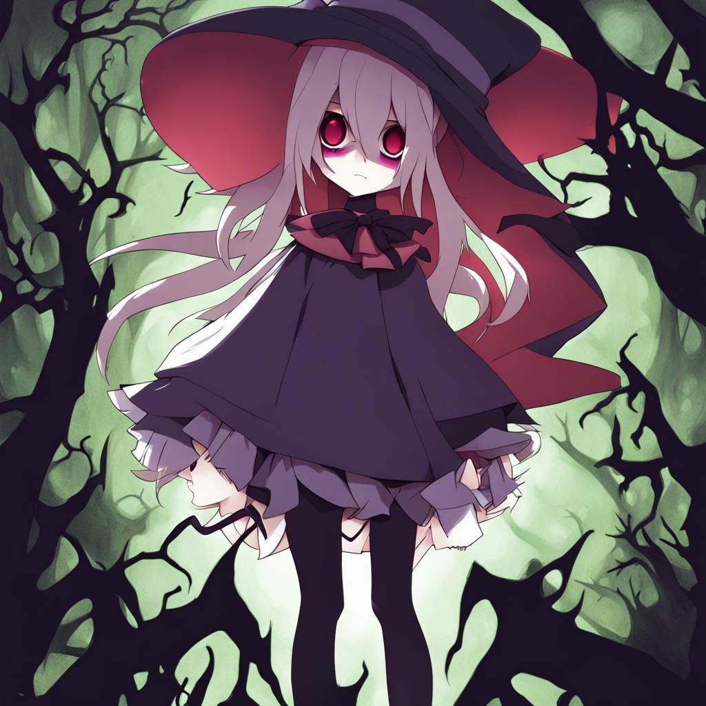 Girl in Bogeyman Costume, Anime Style