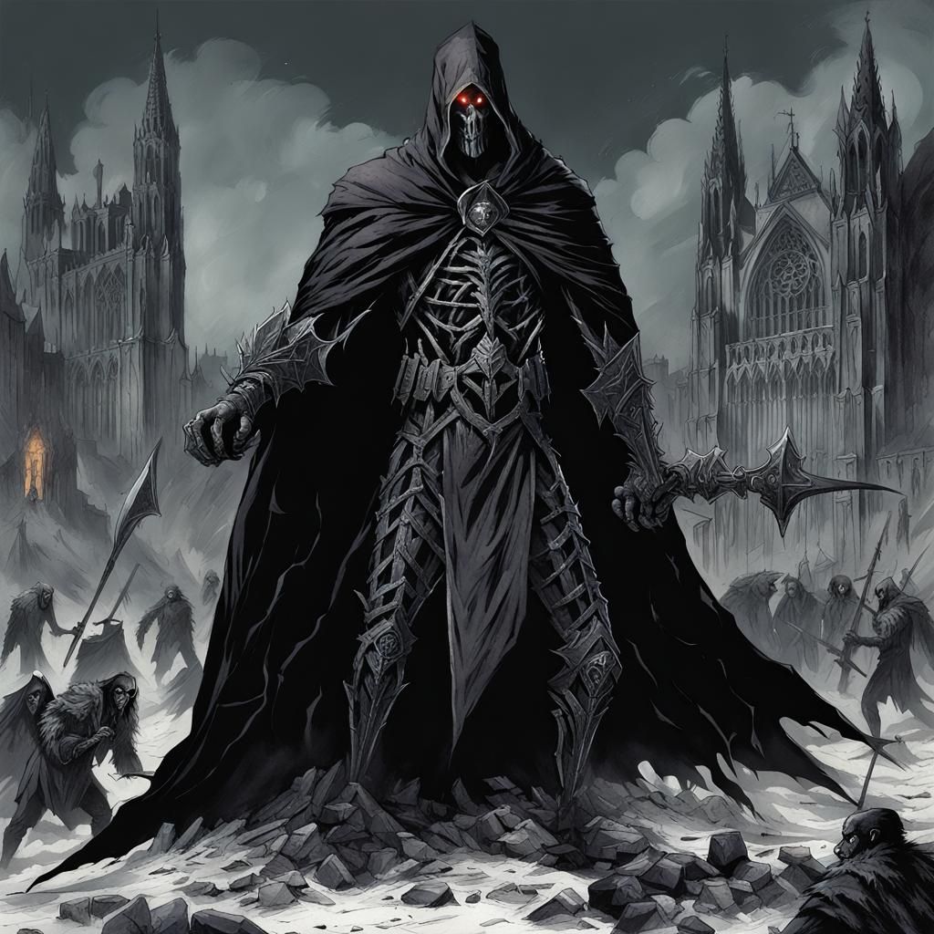 Grimdark Scene in Digital Art Style