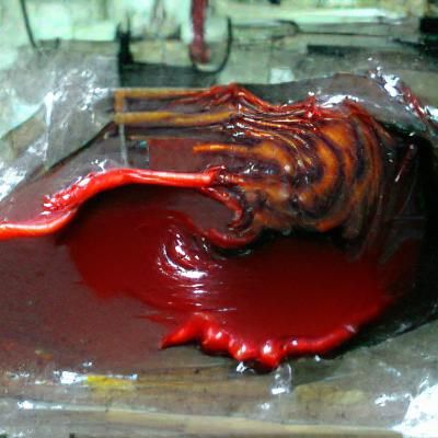 Surreal Image of Blood Batter Texture