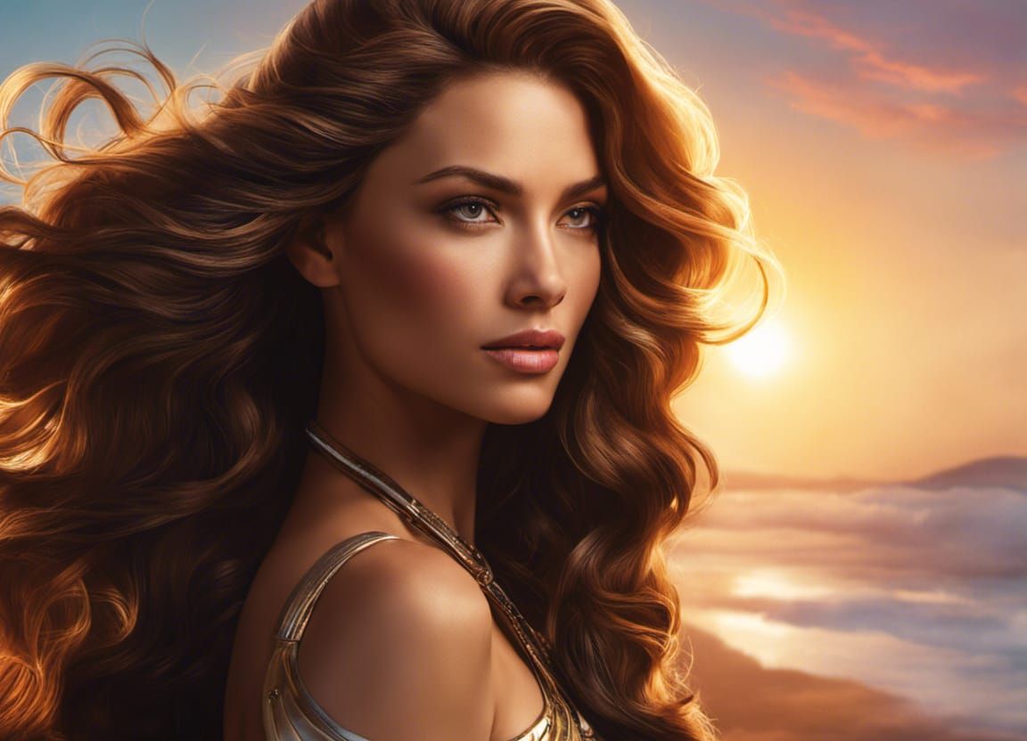 "Goddess of Crashing Ocean Waves and Sunsets"-C24  ....... G...