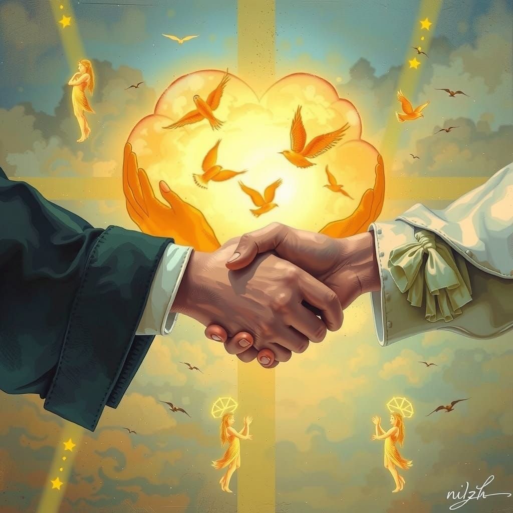 Forgiveness in a Surreal Watercolor Landscape