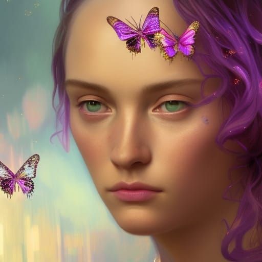 Magical Butterflies in Wonderland, Digital Art