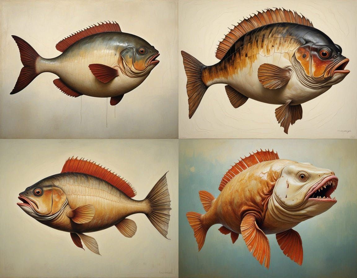 Surrealistic Visions of Mammoth Ape Hybrid in Egon Schiele-I...