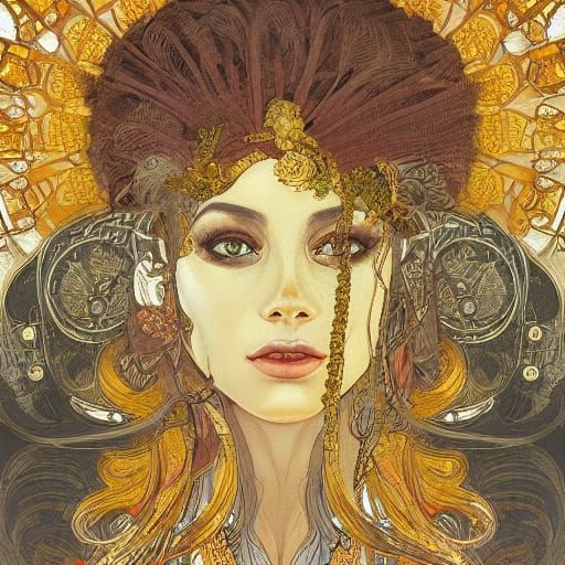 Enigmatic Woman in Golden Hour