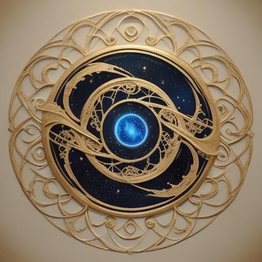 Golden Filigree on Parchment in 3D Disney Style