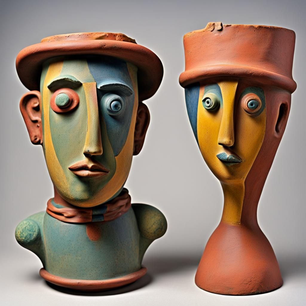 Eccentric Pottery in Picasso Style