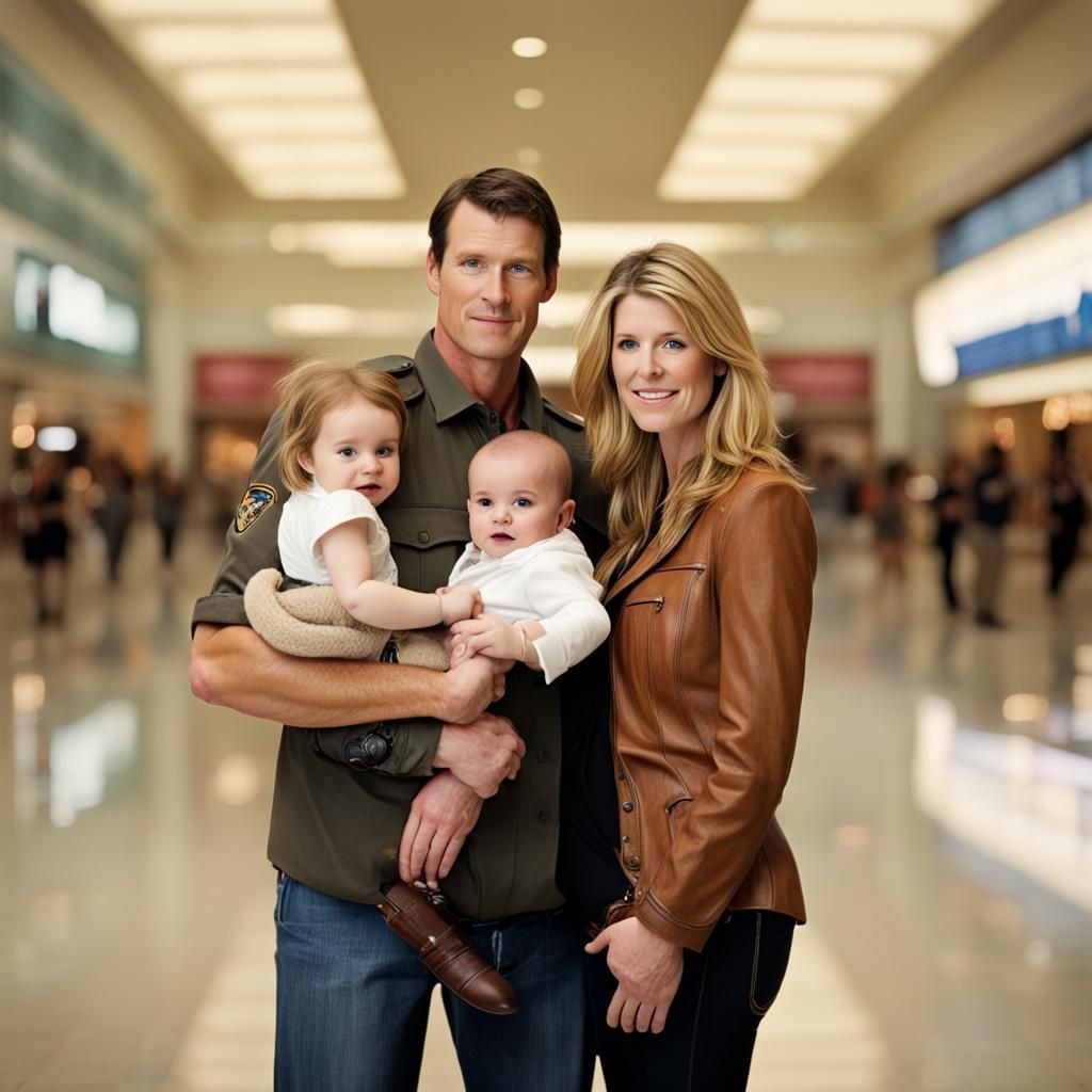 Family Portrait at the Mall in Professional Style