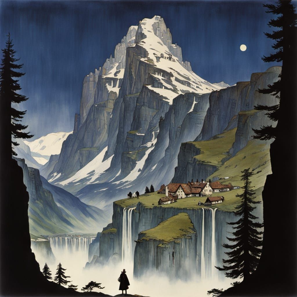 Whispers of a Forgotten Realm in Dreamlike Matte Painting