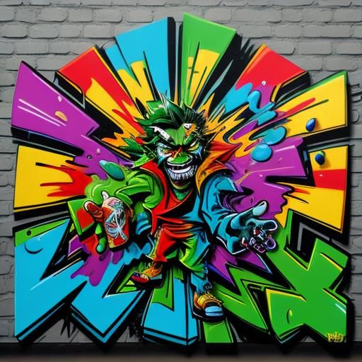 Marijuana Stoner Cartoon Characters in Graffiti Art
