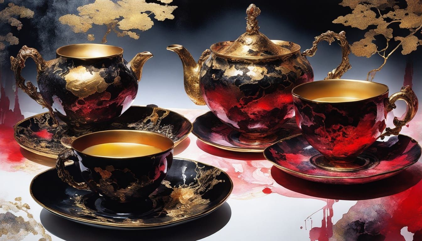 Ethereal Harbour Tea Party in Deep Saturation Alcohol Ink