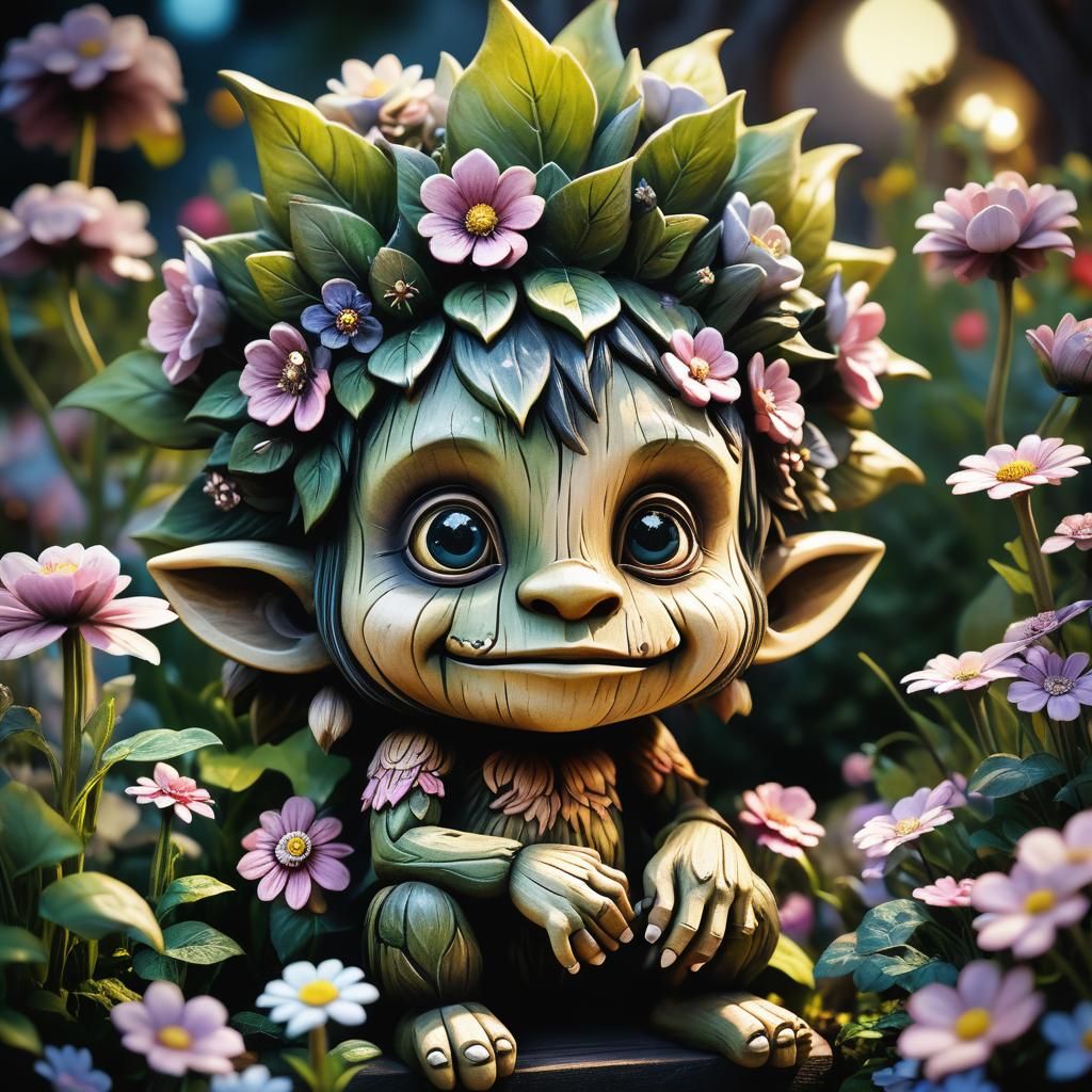 Chibi wooden garden troll(2)