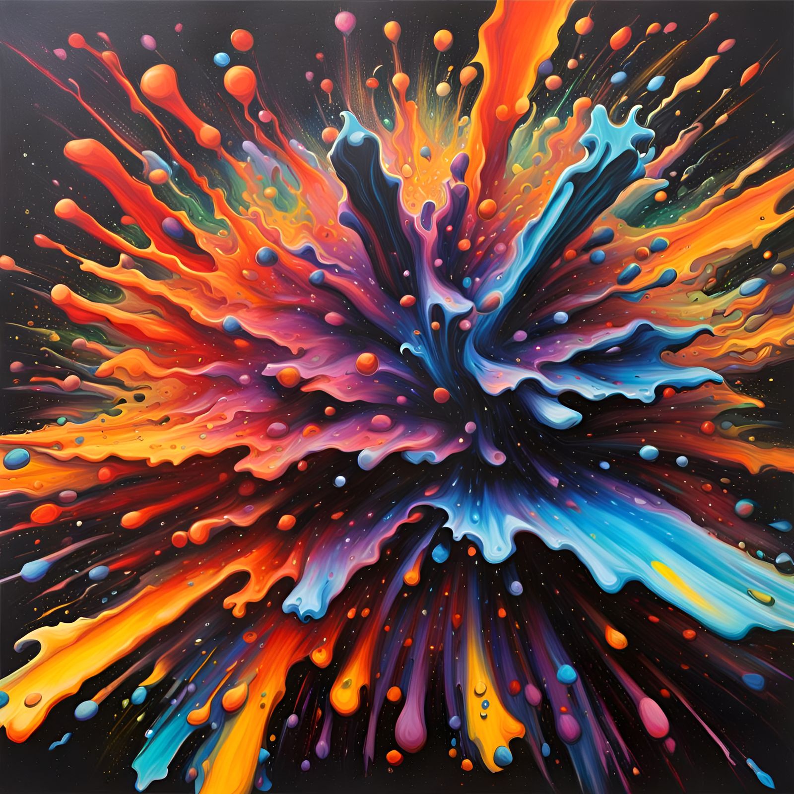 Colorful 3D Rendering of the Big Bang