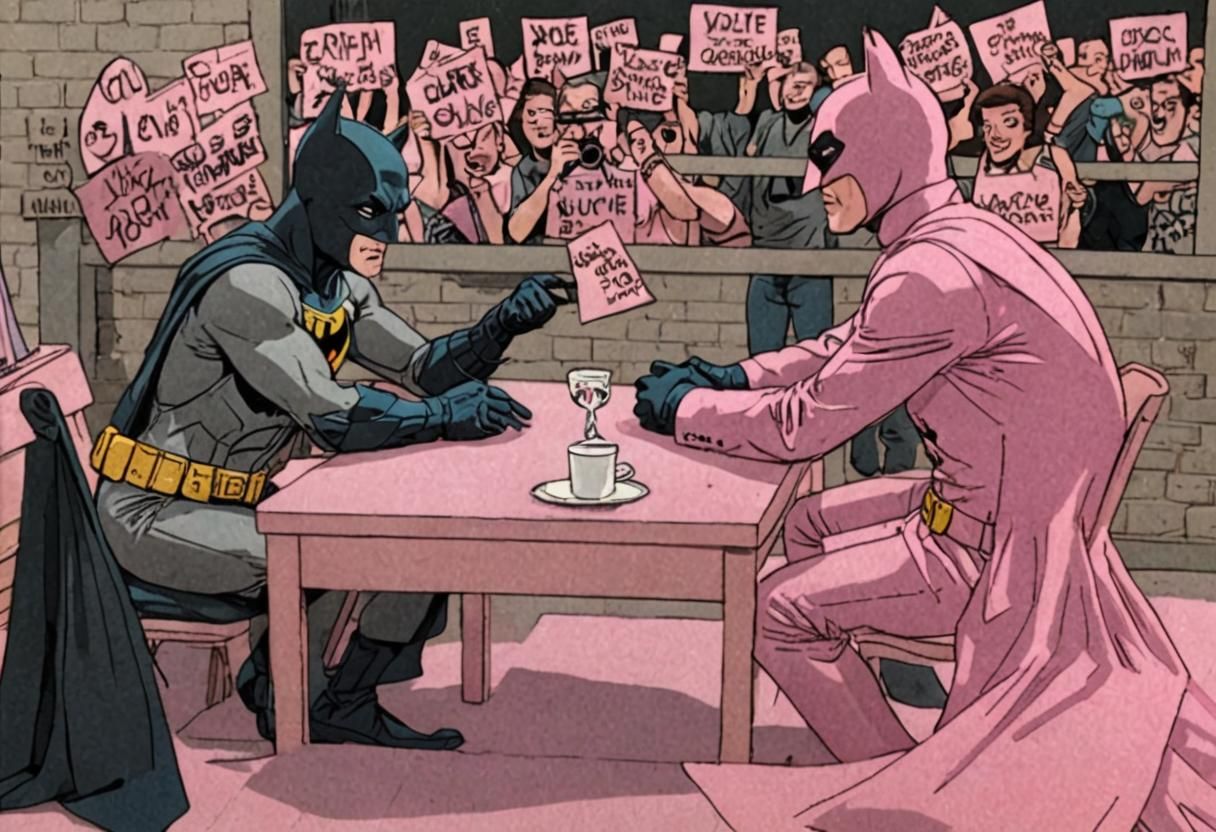 Batman in Pink: A Humorous Meme
