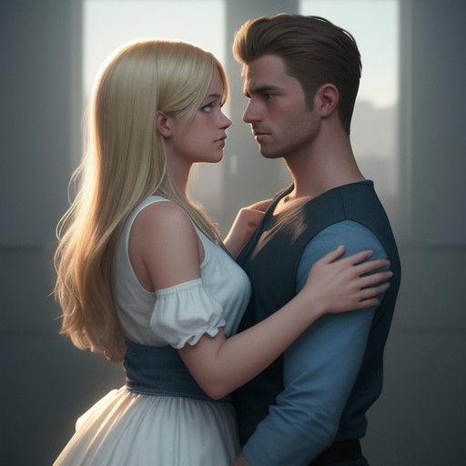 Romantic Film Noir Moment in Cinematic Style